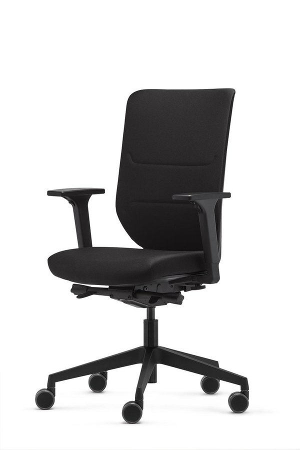 Trendoffice to-sync Comfort pro, ergonomischer Bürostuhl, schwarz, mit Armlehnen, modernes Design