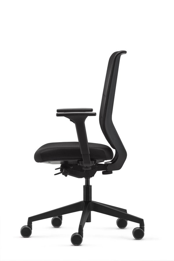 Trendoffice to-sync Comfort pro, ergonomischer Bürostuhl, schwarz, mit Armlehnen, modernes Design