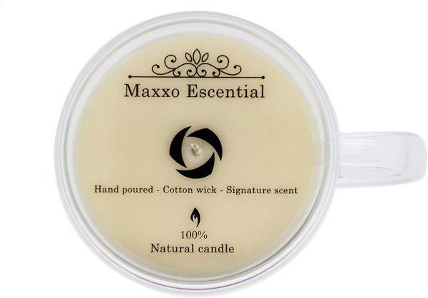 Maxxo Escential Duftkerze Vanilla Sojawachs Deluxe Geschenkbox 300g Brenndauer bis zu 40 Stunden